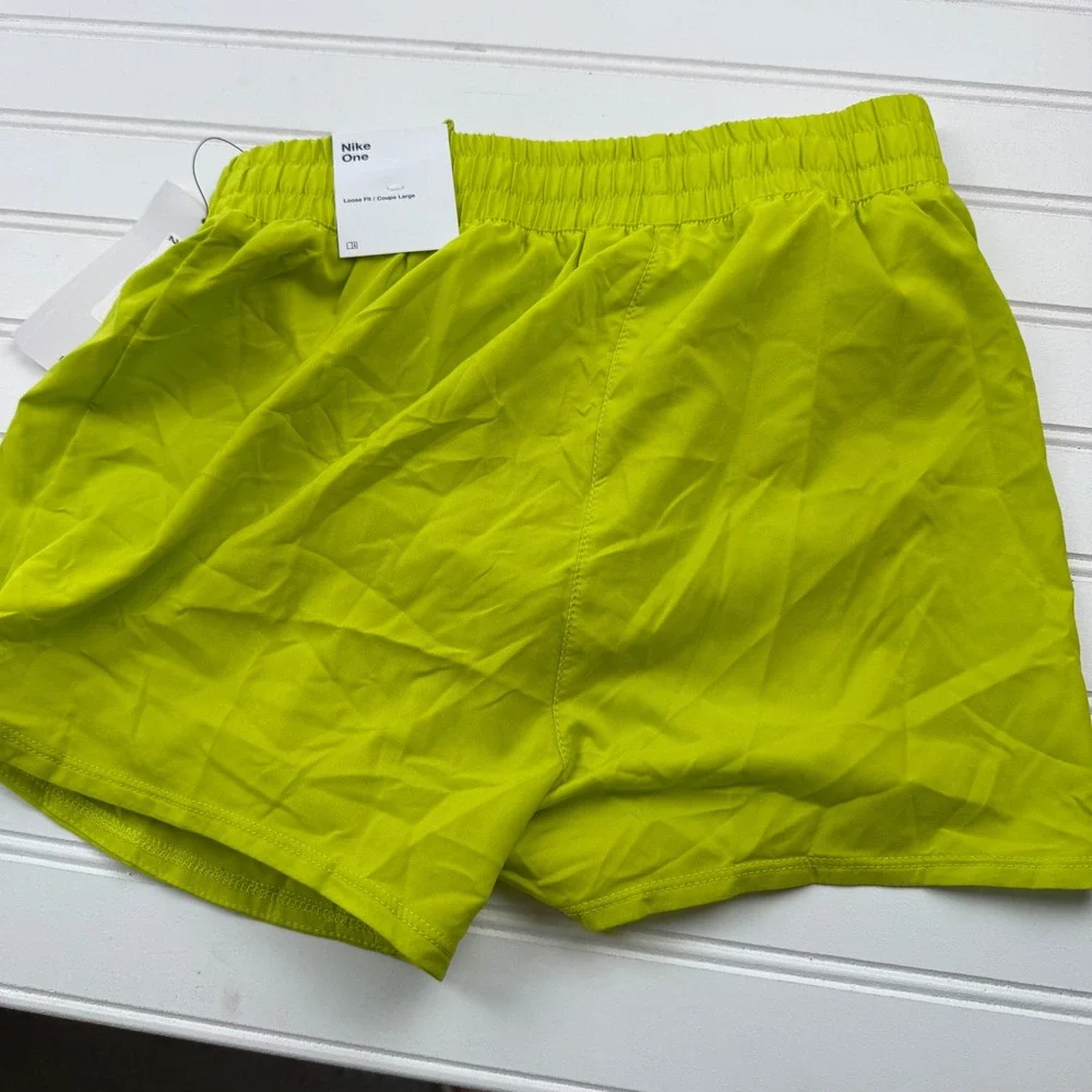 NEW Nike Youth Girls Loose Fit Lime Green Running Shorts